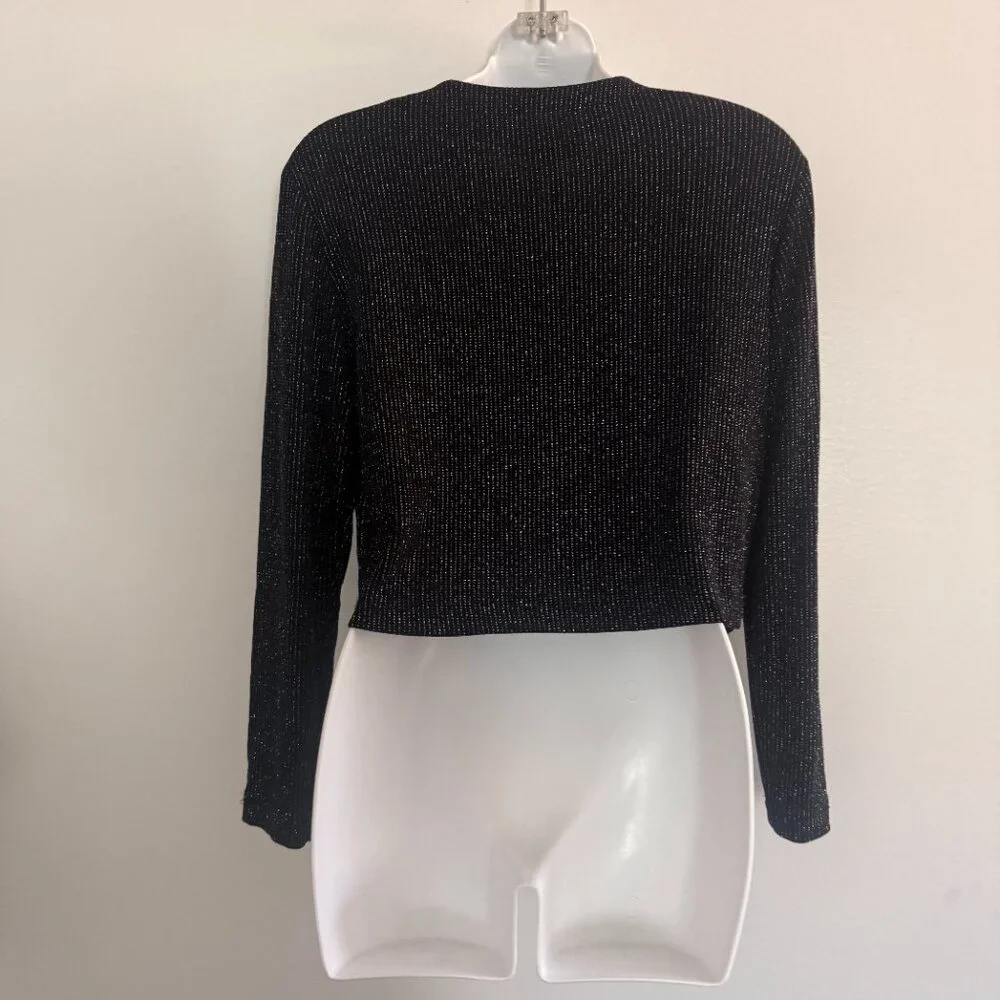 Vintage Ronni Nicole Black Iridescent Sparkle Cardigan | PM
